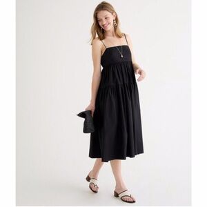 NWOT J.Crew Tie-Back Tiered Cotton Dress Size S